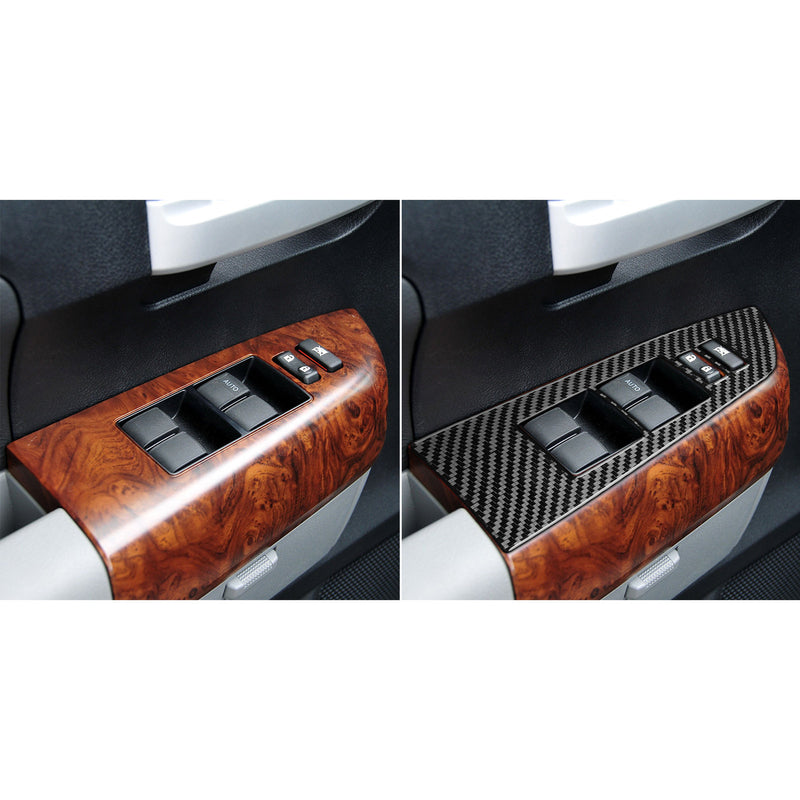 WXZOS Genuine Carbon Fiber Door Window Switch Panel Trim for Toyota Tundra 2007-2013