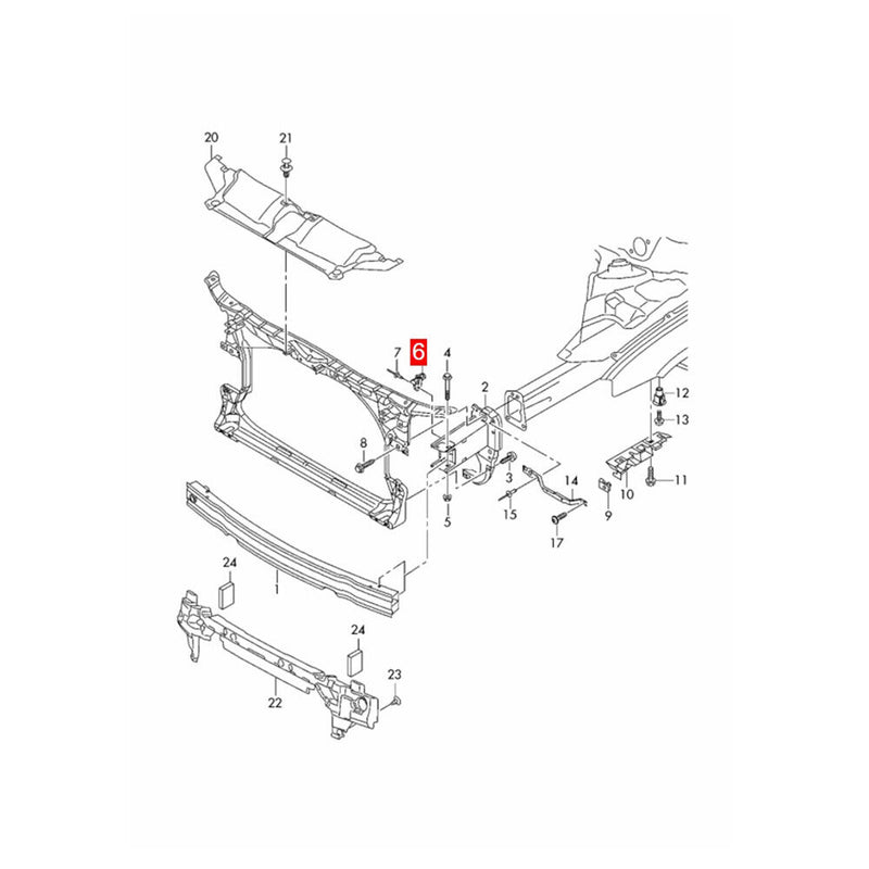 Support de calandre de pare choc avant pour Audi A6 C7 S6 RS6 A7 S7 RS7 2012-...