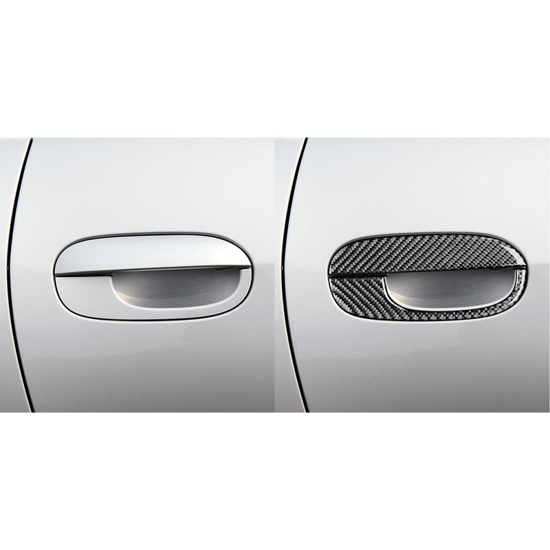 WXZOS Genuine Carbon Fiber Exterior Door Handle Trim for BMW Z4 E85 2003-2008