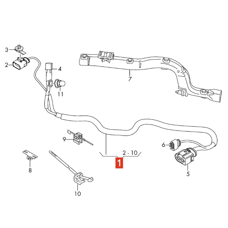 WXZOS Steering Rack Wiring Harness for Audi Q5 2018-2020