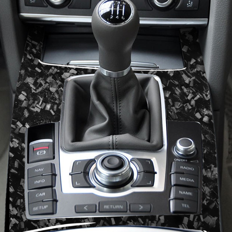 WXZOS Genuine Carbon Fiber Gear Shift Lever Panel Trim for Audi A6 C6 S6 RS6 2005-2011