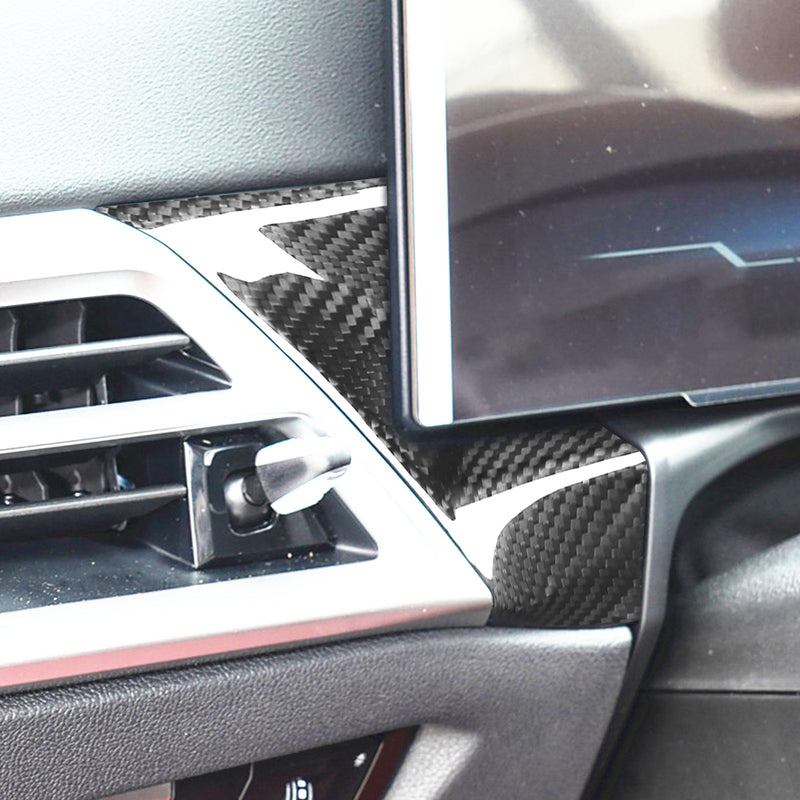 WXZOS Genuine Carbon Fiber Dashboard LCD Screen Trim for BMW 3Series G20 G21 2023-2025