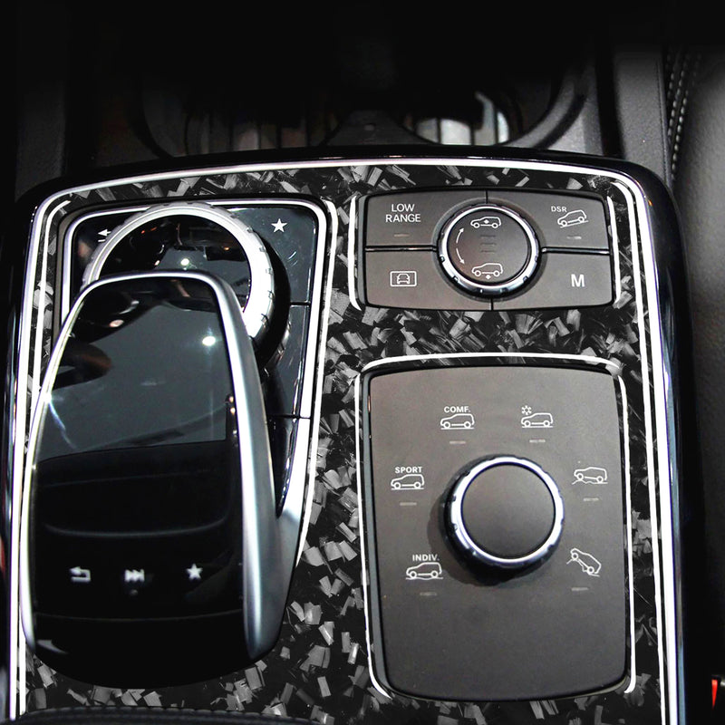 WXZOS Genuine Carbon Fiber Center Console Panel Trim for Benz W166 M-Class 2012-2015