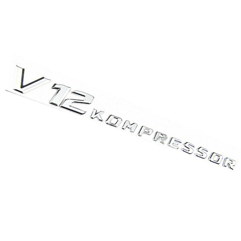 1?¨¢Chrome Side Fender Sticker Emblem Badge V12 KOMPRESSOR For All Mercedes-Benz