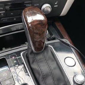 Peach Wood Grain Gear Shift Knob Cover for Audi 2016-2018 A6 A7