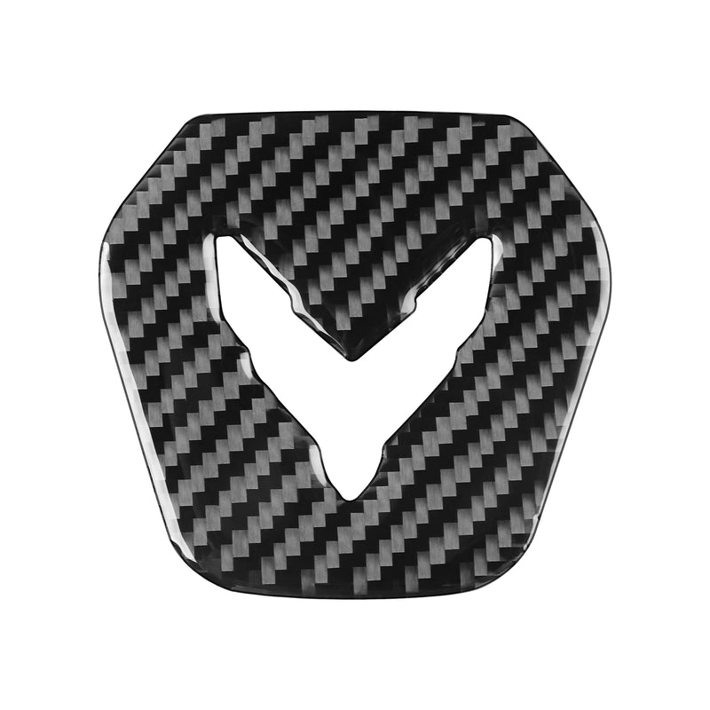 WXZOS Genuine Carbon Fiber Steering Wheel Trim for Chevrolet Corvette C8 2020-2024