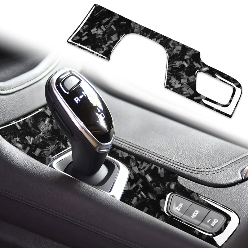 WXZOS Genuine Carbon Fiber Gear Shift Knob Lever Panel Trim for Cadillac XT5 2016-2017
