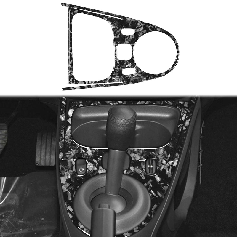 WXZOS Genuine Carbon Fiber Gear Shift Lever Trim for Smart Fortwo Forfour 2016-2021
