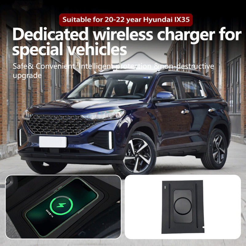 WXZOS Center Console Phone Wireless Fast Charging Pad for Hyundai ix35 2020-2022