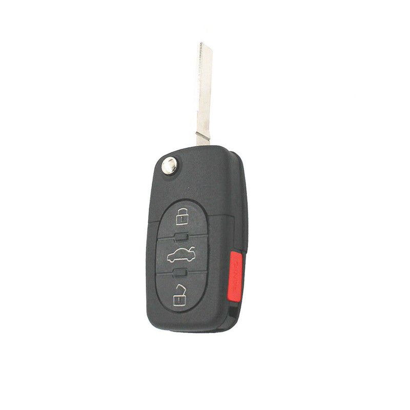 3+1 Button Flip Remote Key Fob w/ID48 Chip for Audi Allroad Quattro 2001-2005