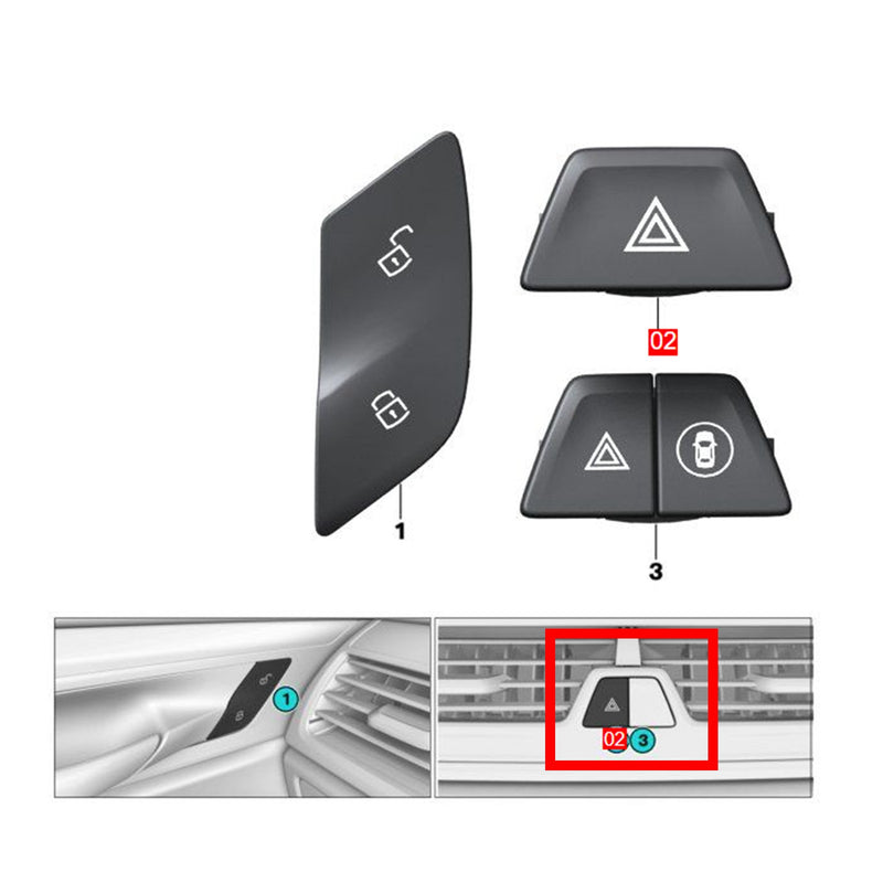 WXZOS Central Dashboard Air Vent Trim Onboard Clock for BMW G30 G31 F60 M5 2018-2022