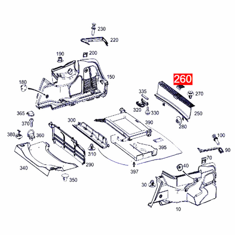 WXZOS Trunk Paneling Flap Cover for Mercedes-Benz W212 E-Class 2009-2015