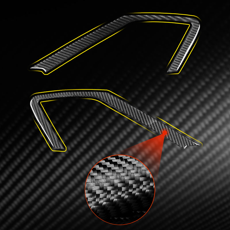 WXZOS Genuine Carbon Fiber Door Speaker FrameTrim for Chevrolet Corvette C8 2020-2024