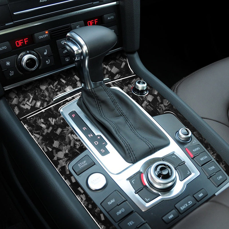 WXZOS Genuine Carbon Fiber Gear Shift Lever Panel Trim for Audi Q7 SQ7 2008-2015