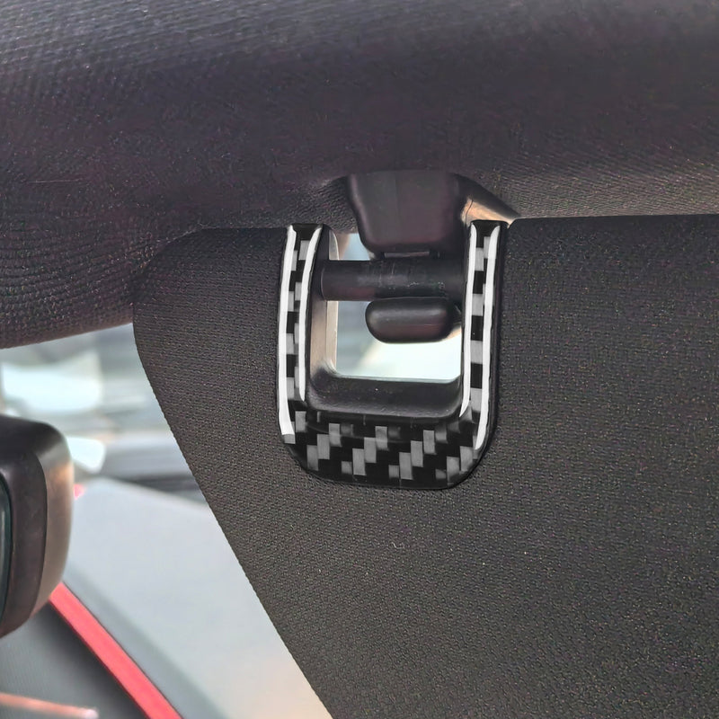 WXZOS Genuine Carbon Fiber Sunvisor Clip Panel Trim for Chevrolet Corvette C8 2020-24