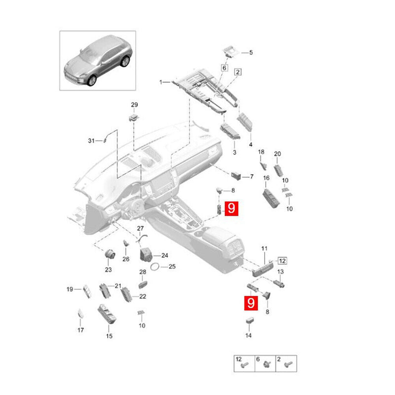 Vente Prise allume cigare prise ??lectrique 12V pour Porsche Cayenne 2003-2017