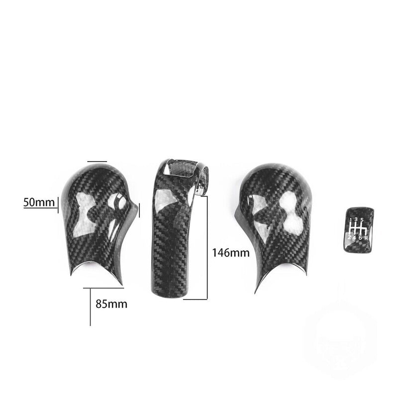 Genuine Carbon Fiber Gear Shift Knob Handle Cover Fit for Nissan 350Z 2003-2009