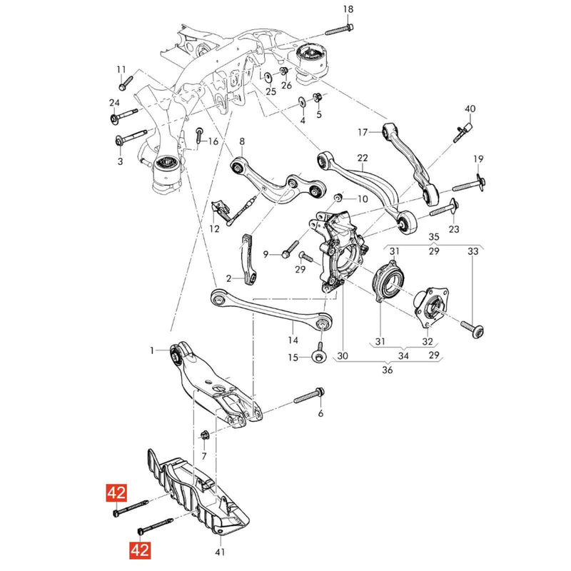 WXZOS  Rear Lower Control Arm Shield Retaining Pin for Bentley Bentayga 2017-2025