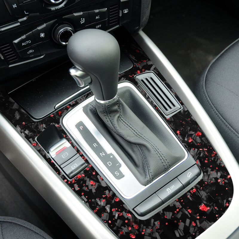 WXZOS Genuine Carbon Fiber Gear Shift Lever Panel Trim for Audi A4 B8 S4 RS4 2009-2012