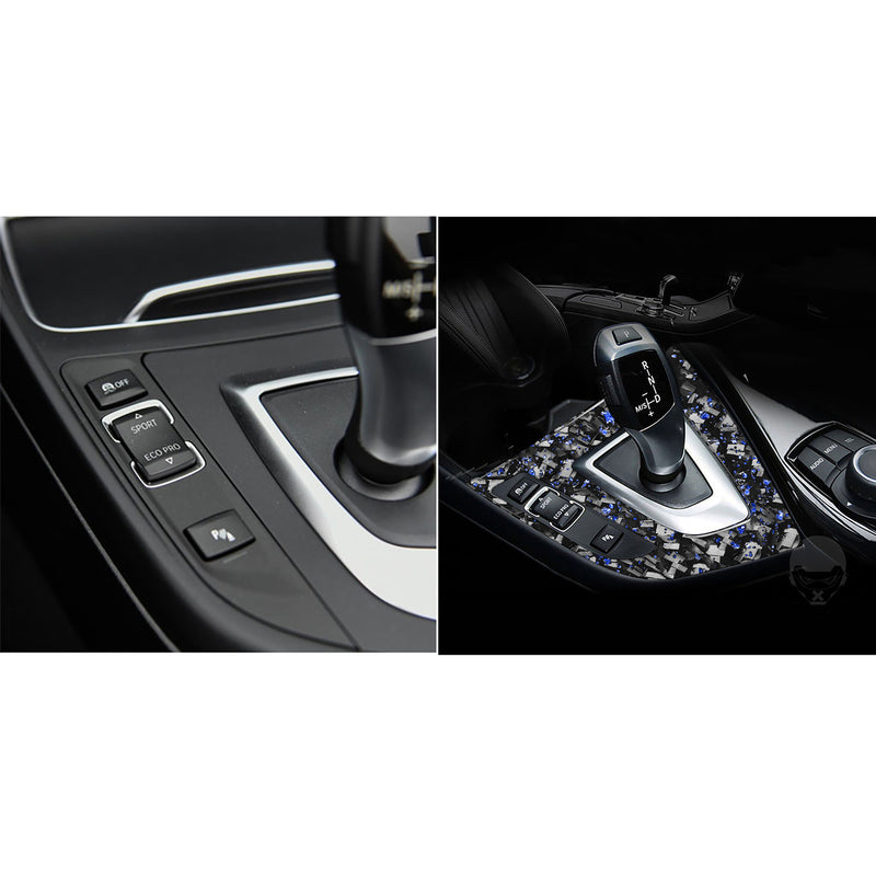 WXZOS Genuine Carbon Fiber Gear Shift Lever Panel Trim for BMW F20 1 series 2012-2015