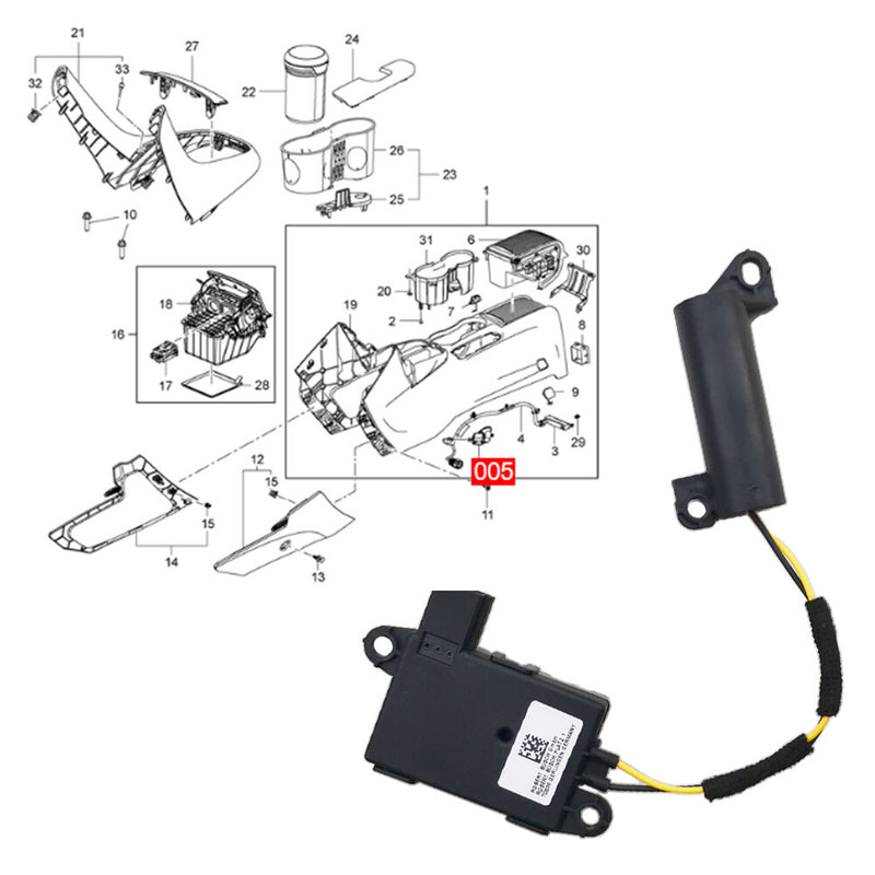 WXZOS 1PC Theft Deterrent Alarm Module Sensor for Chevrolet Equinox 2018-2021
