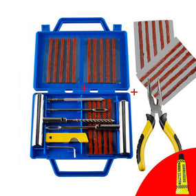28Pcs Tire Repair Kit DIY Flat Tire Repair Car Truck Motorcycle Plug Patch Box
