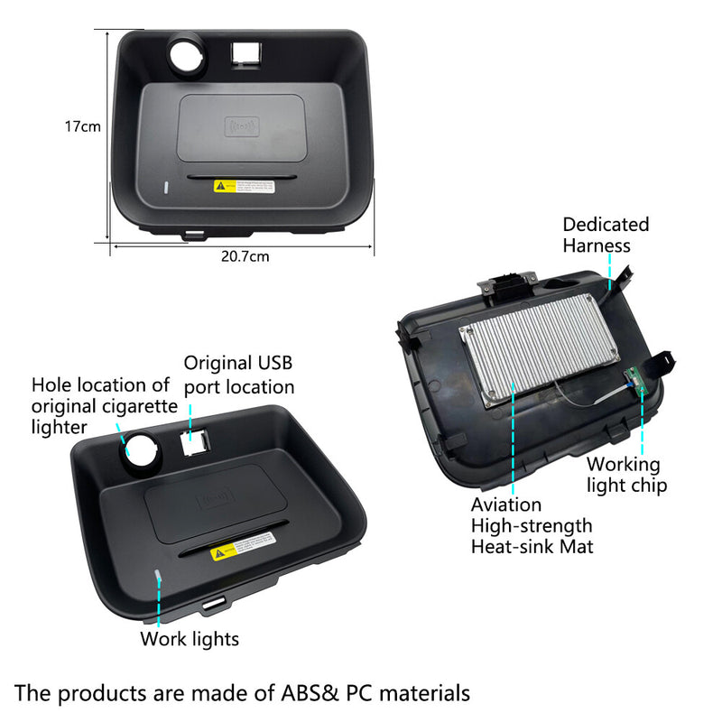 WXZOS Center Console Phone Wireless Fast Charging Pad for Toyota RAV4 2020-2021