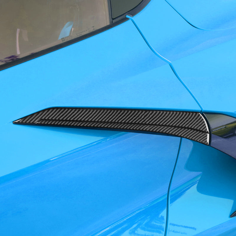 WXZOS Genuine Carbon Fiber Exterior Door Handle Trim for Chevrolet Corvette C8 2020-24