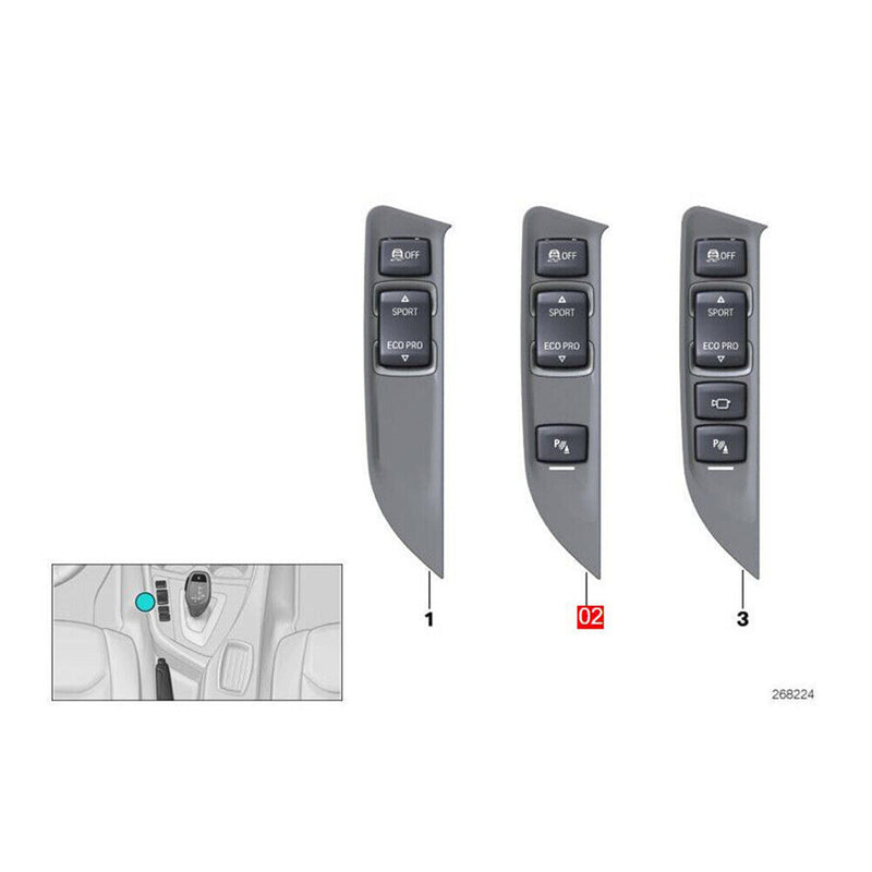 Operating DTC ECO PRO SPORT PDC Multi Switch for BMW 2 series F22 F23 2015-2019
