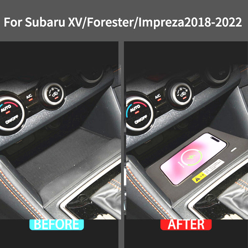 WXZOS Center Console Phone Wireless Fast Charging Pad for Subaru XV 2018-2022