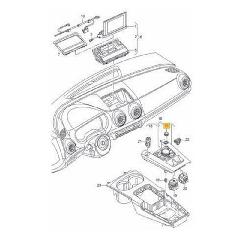 Volume Control Rotary Knob 8S0919070 For A3 S3 17-18 TT TTS 15-18