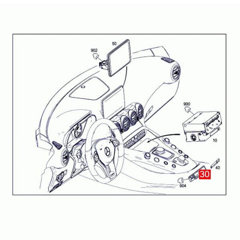 SD Reader USB Port Socket Unit A2058200226 for Mercedes GLC C253 X253 2016-2019