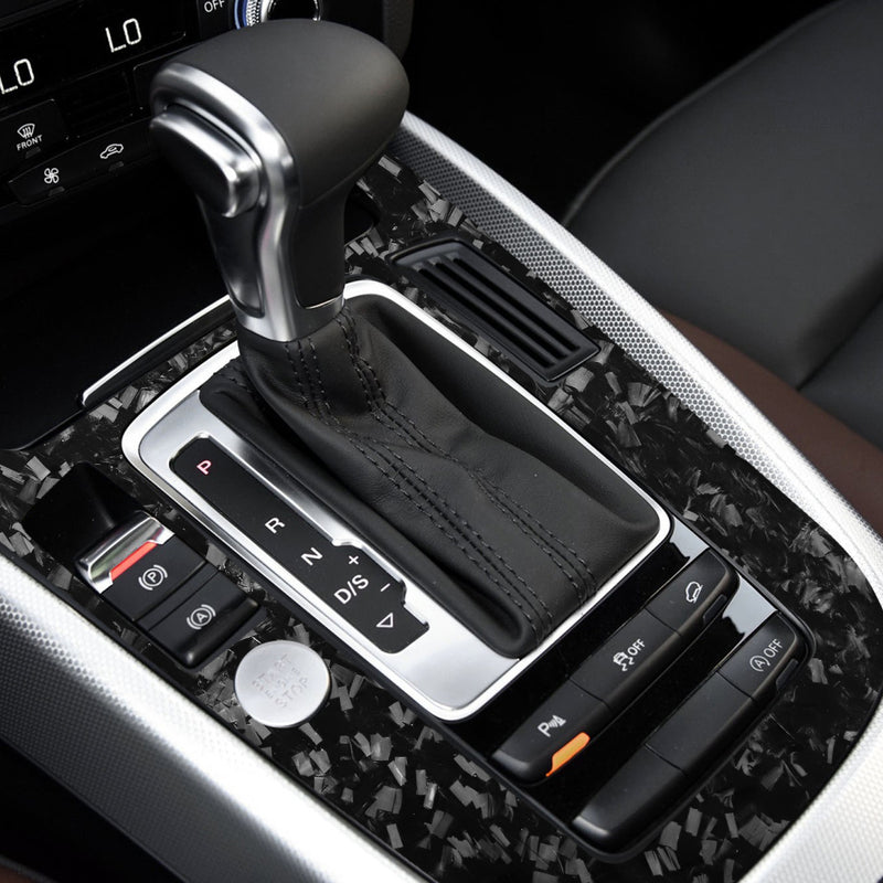 WXZOS Genuine Carbon Fiber Gear Shift Lever Panel Trim for Audi Q5 SQ5 2013-2017