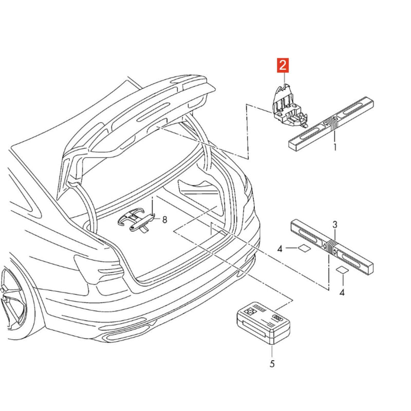 WXZOS Warning Triangle Mounting Bracket for Audi A6 C8 S6 RS6 2019-2024