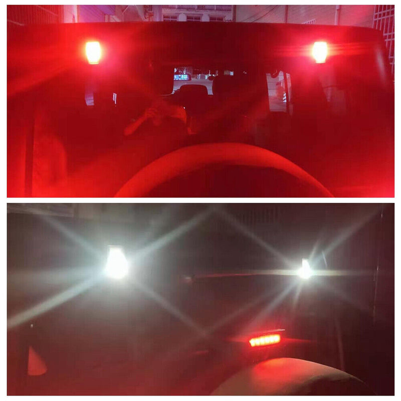 Upper Rear Door Window Hinge Cover Brake Signal Light for 07-18 Jeep Wrangler JK