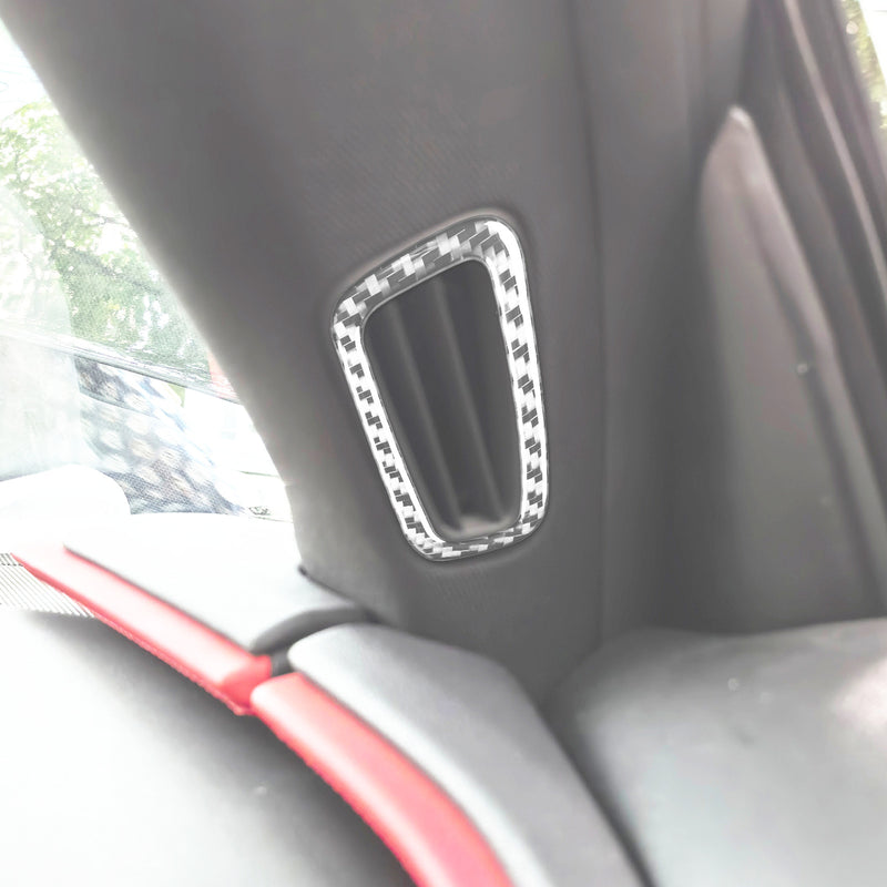WXZOS Genuine Carbon Fiber A-Pillar Vent Trim for Chevrolet Corvette C8 2020-2024