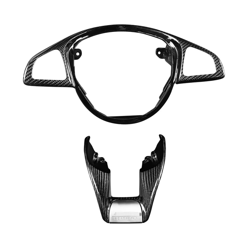 WXZOS Genuine Carbon Fiber Steering Wheel Lower Cover Trim for Benz W166 GLS 2016-2019