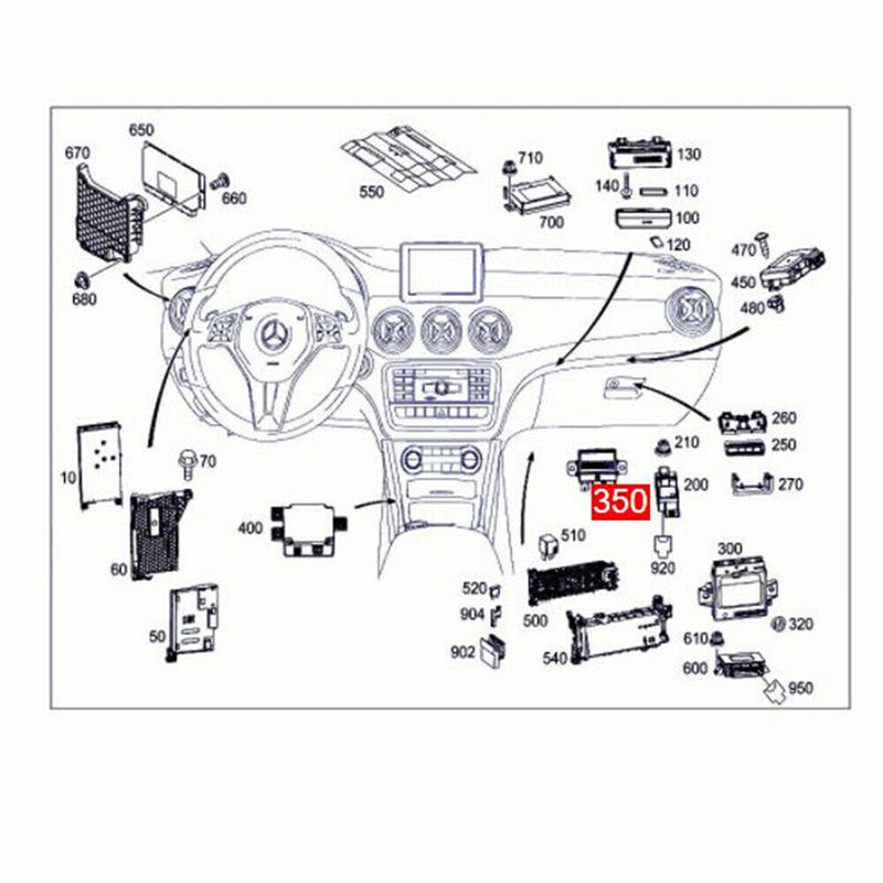 Battery Monitoring Control Module A0009822023 for Benz CLS X218 C218) 2012-2017