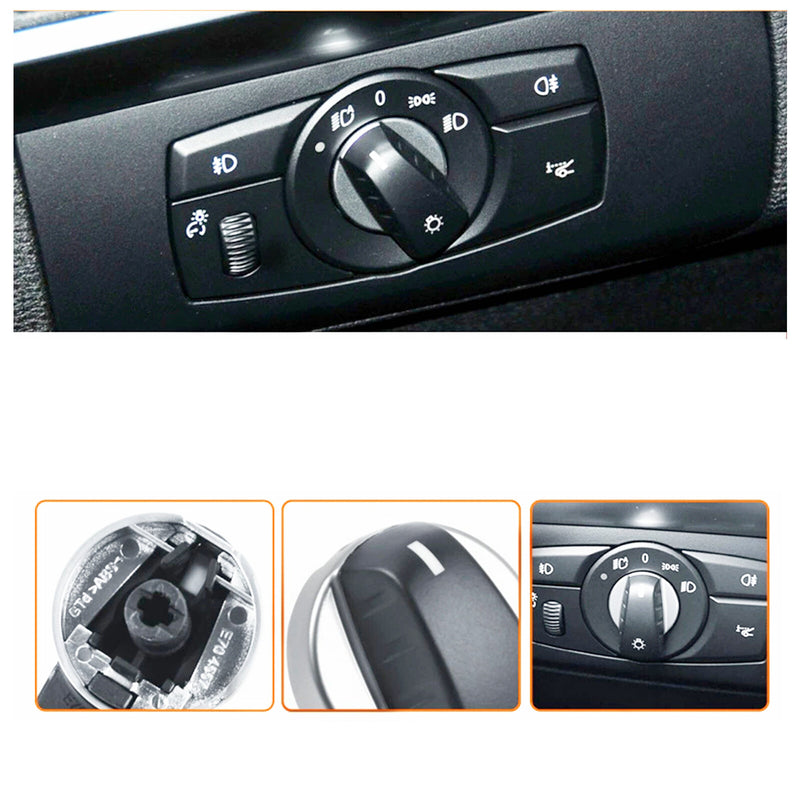 WXZOS Headlight Switch Rocker Button Frame Replacement for BMW E60 5series 2007-2009