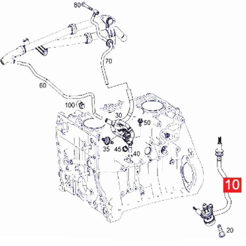 Crankcase Throttle Vent Purge Line for Benz W204 C180 C200 C250 1.8L 2008-2013