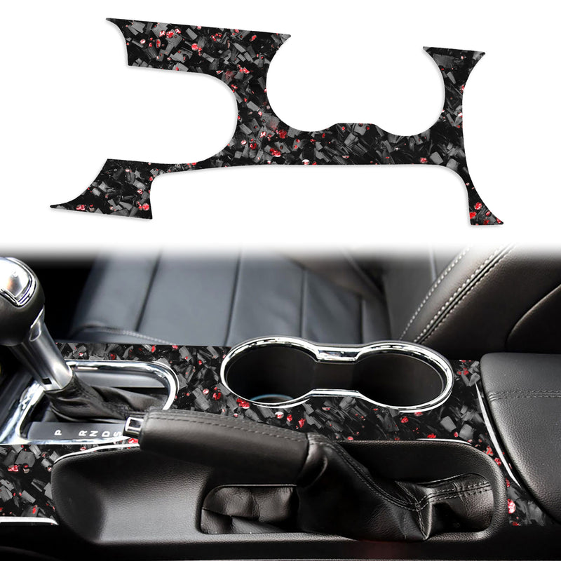 WXZOS Genuine Carbon Fiber Center Console Panel Trim for Ford Mustang 2015-2020
