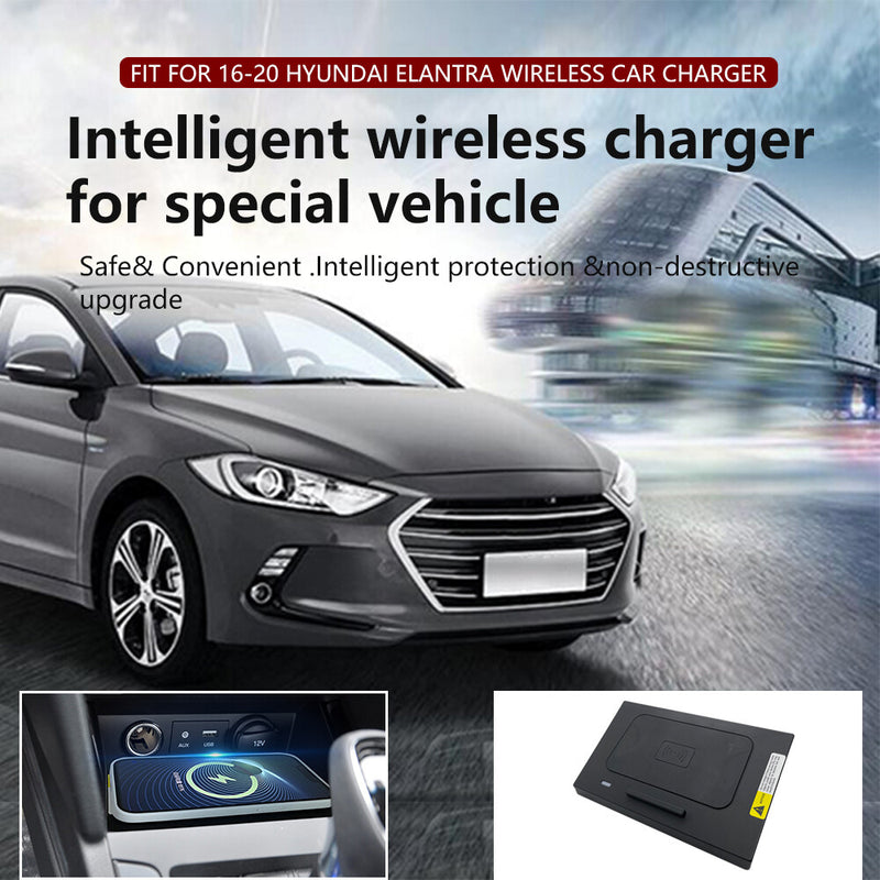 WXZOS Center Console Phone Wireless Fast Charging Pad for Hyundai Elantra 2016-2020