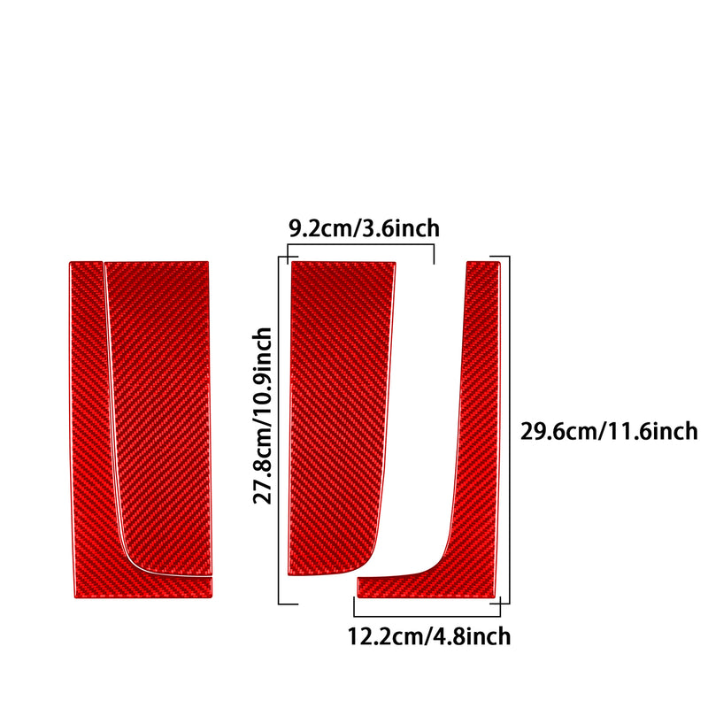WXZOS Genuine Carbon Fiber Center Console Armrest Trim for Benz W206 C-class 2022-2024