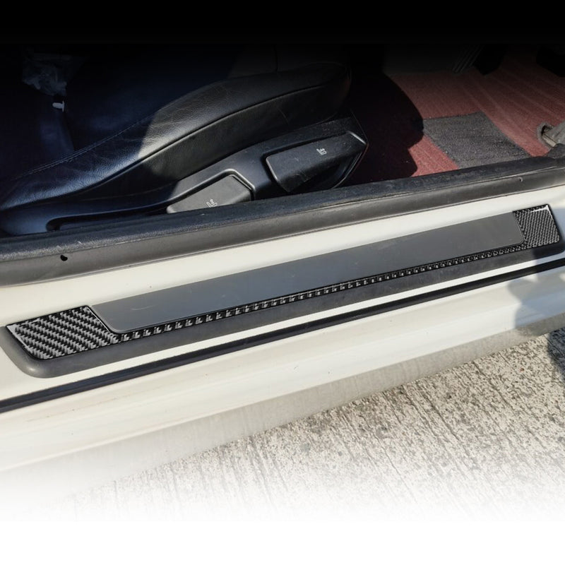WXZOS Genuine Carbon Fiber Door Sill Plate Protector Sticker for BMW Z4 E85 2003-2008