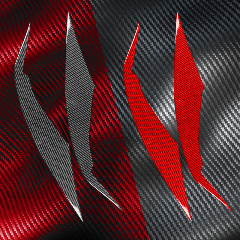WXZOS Genuine Carbon Fiber Rear Bumper Vent Trim for Chevrolet Corvette C8 2020-2024