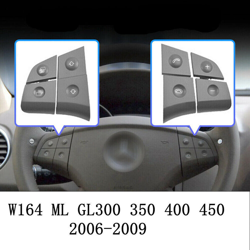For Mercedes-Benz W164 ML GL 2006-2009 Gray R&L Steering Wheel Switch Button