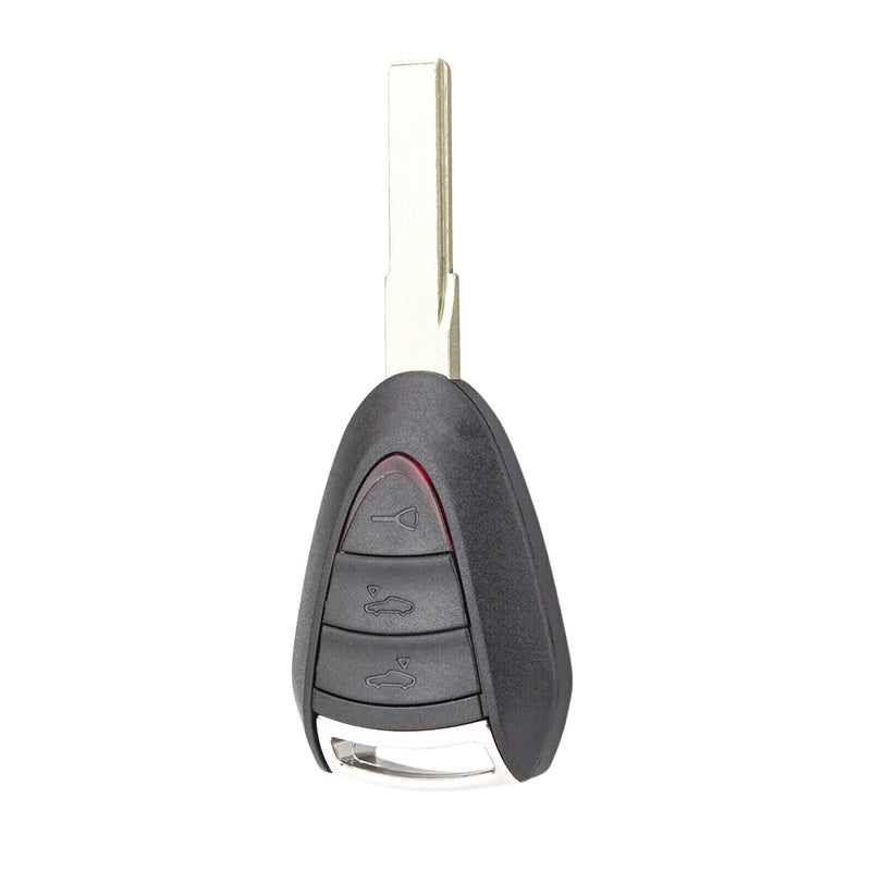 WXZOS 2/3 Buttons Remote Key Fob Shell w/Rubber Mat for Porsche Boxster 987 2005-2012