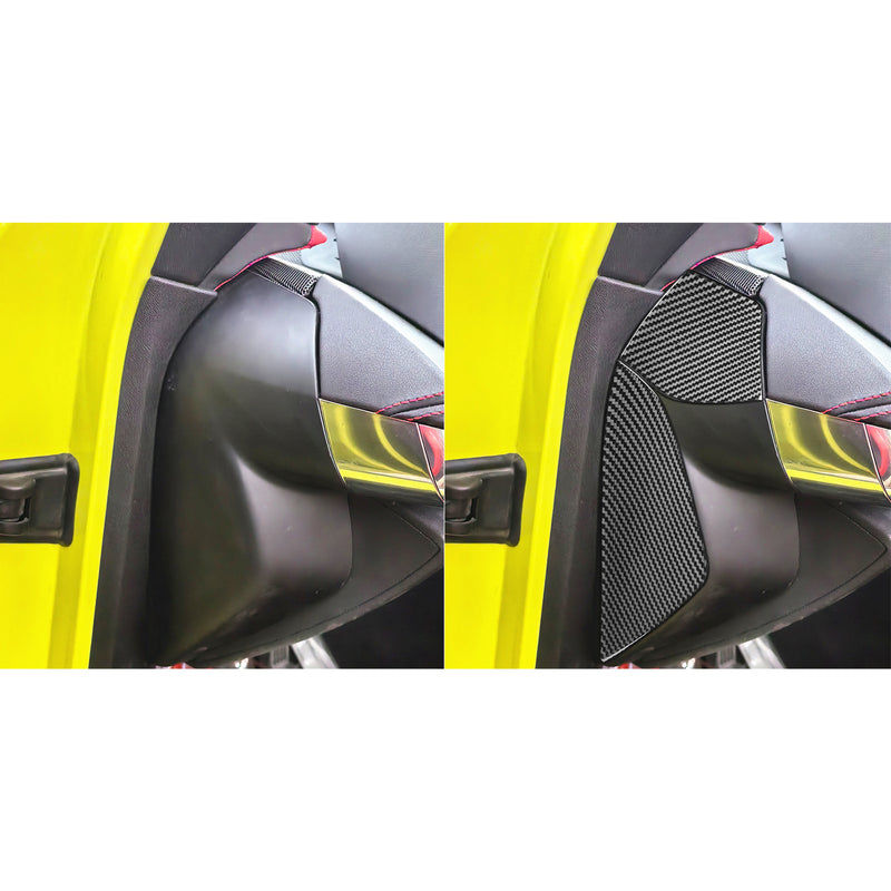 WXZOS Genuine Carbon Fiber Dashboard Side Trim for Chevrolet Corvette C8 2020-2024