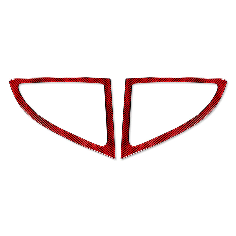 WXZOS Genuine Carbon Fiber Rear Side Window Trim for Porsche 718 Cayman 2017-2024
