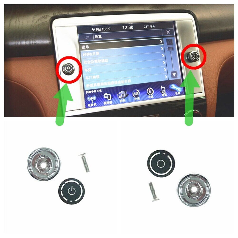 Central Menu Volume Adjust Button Cover Kit for Maserati Quattroporte 2012-2016